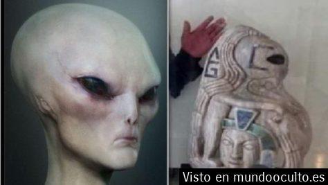 Se descubre una estatua maya de lo que parece ser un alienígena humanoide   Mundo oculto