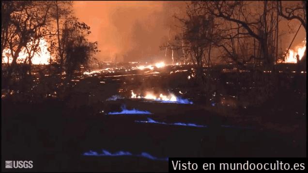 Qué son las extrañas llamas azules que está produciendo la erupción del Kilauea en Hawái