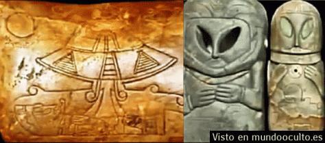 Se descubre una estatua maya de lo que parece ser un alienígena humanoide